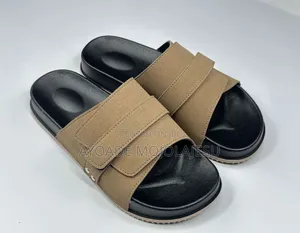 Leather Velcro Men's Slide
