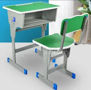 Height-Adjustable Student Desk and Chair Set