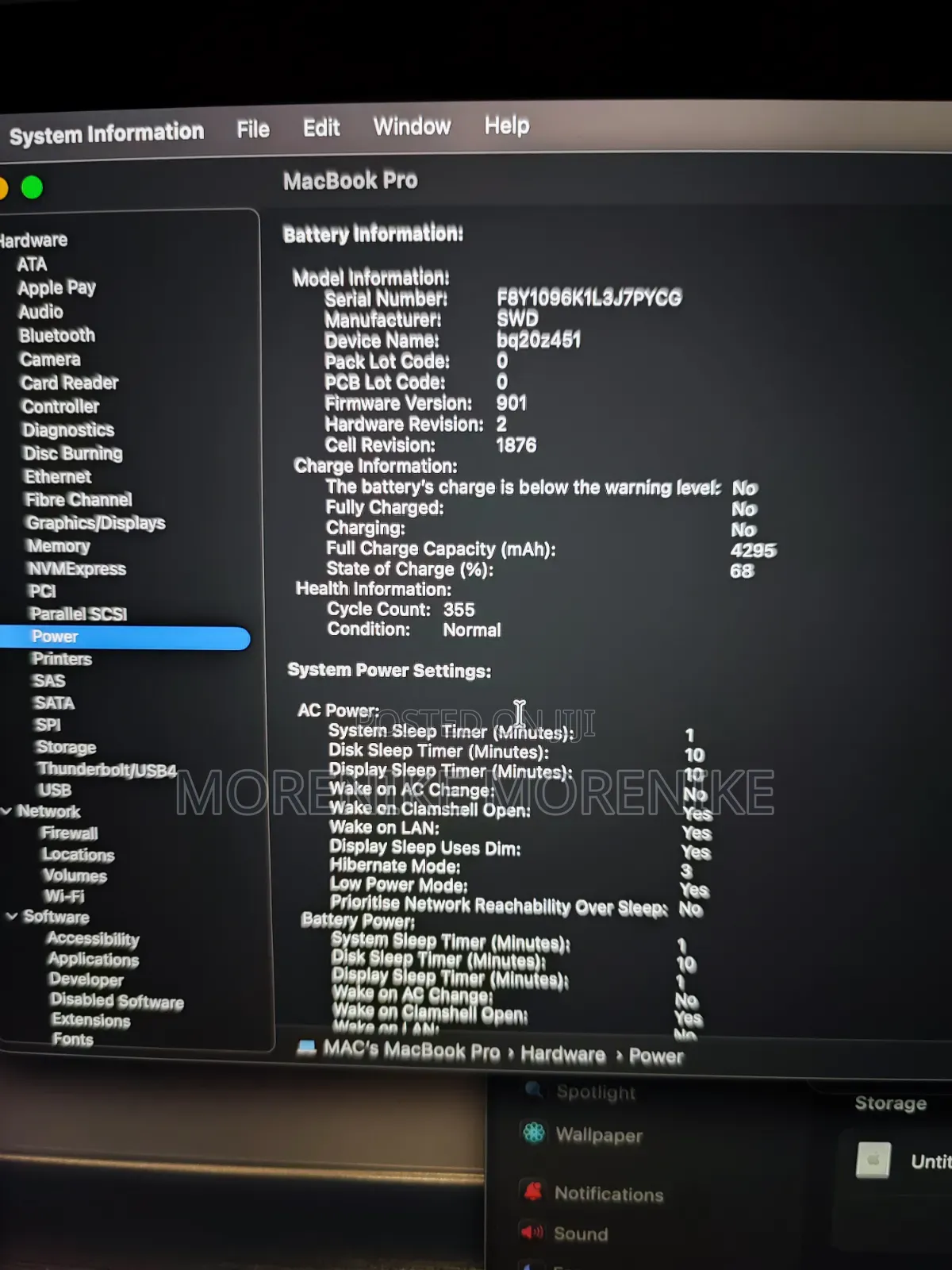 Laptop Apple MacBook Pro 2020 16GB Intel eMMC 512GB
