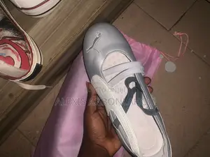 Silver Puma-Inspired Sporty Ballet Flats