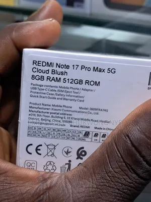 New Xiaomi Redmi Note 17 Pro Max 512 GB Black