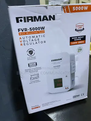 FIRMAN 5000W Wall-Mounted Automatic Voltage Regulator 100V–260V