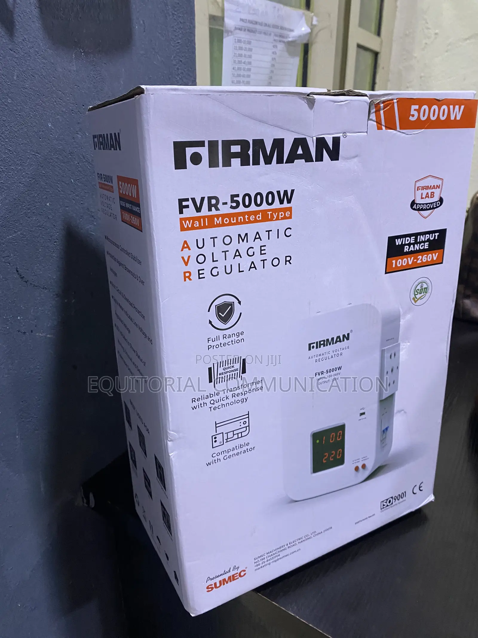 Firman FVR-5000W Automatic Voltage Controller 5000W 100v-260v