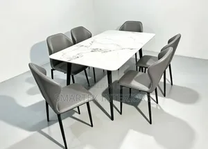 Imported Quality Marble Top Dining Table With Chairs