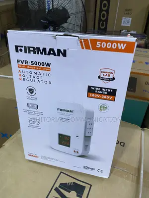 Firman FVR-5000W Wall-Mount Power Stabilizer for Voltage Fluctuations