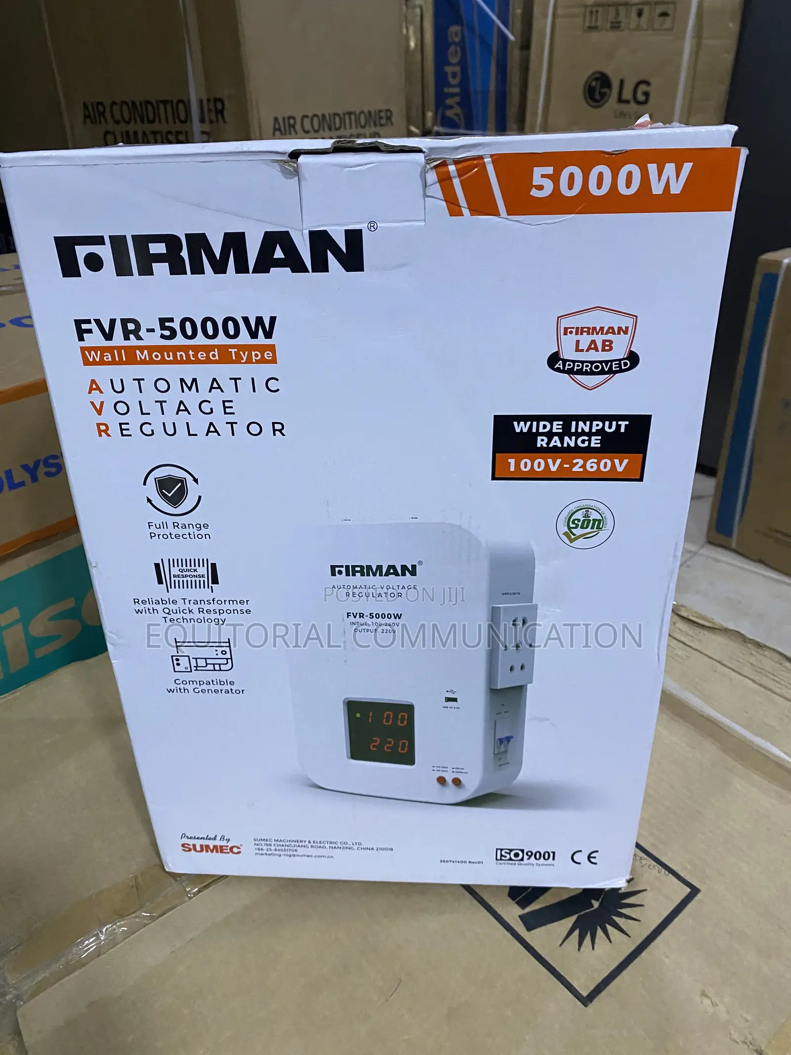 Firman 5000W Voltage Stabilizer FVR-5000W for Home Electrical Use