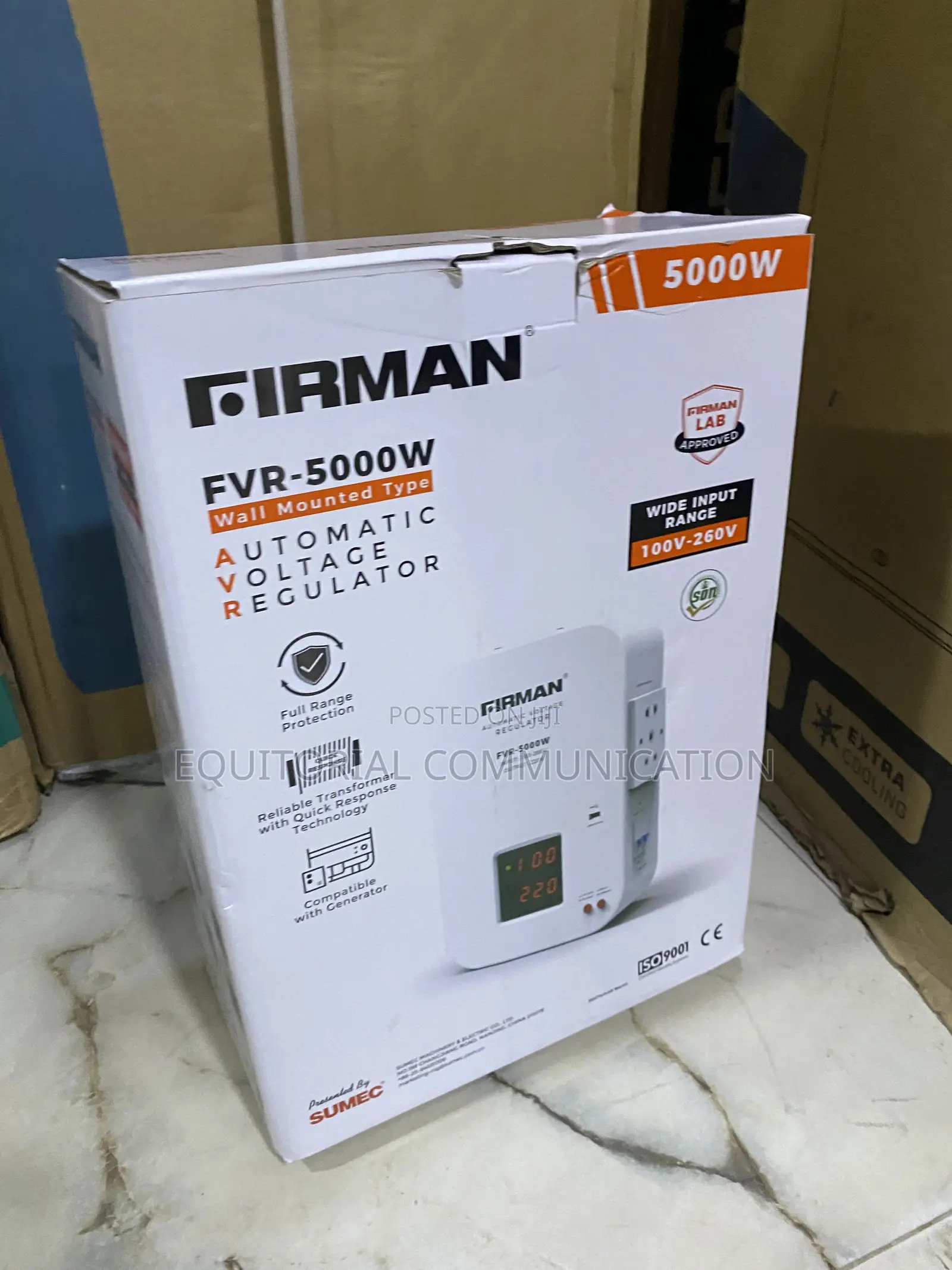Firman 5000W Voltage Stabilizer FVR-5000W for Home Electrical Use