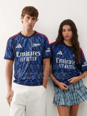 Stylish Blue Football Jersey – Front & Back View