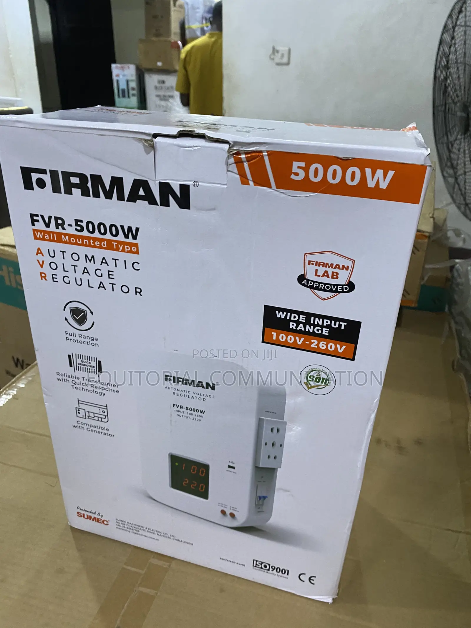 Firman 5000W Wall-Type AVR With 100v-260v Input Range