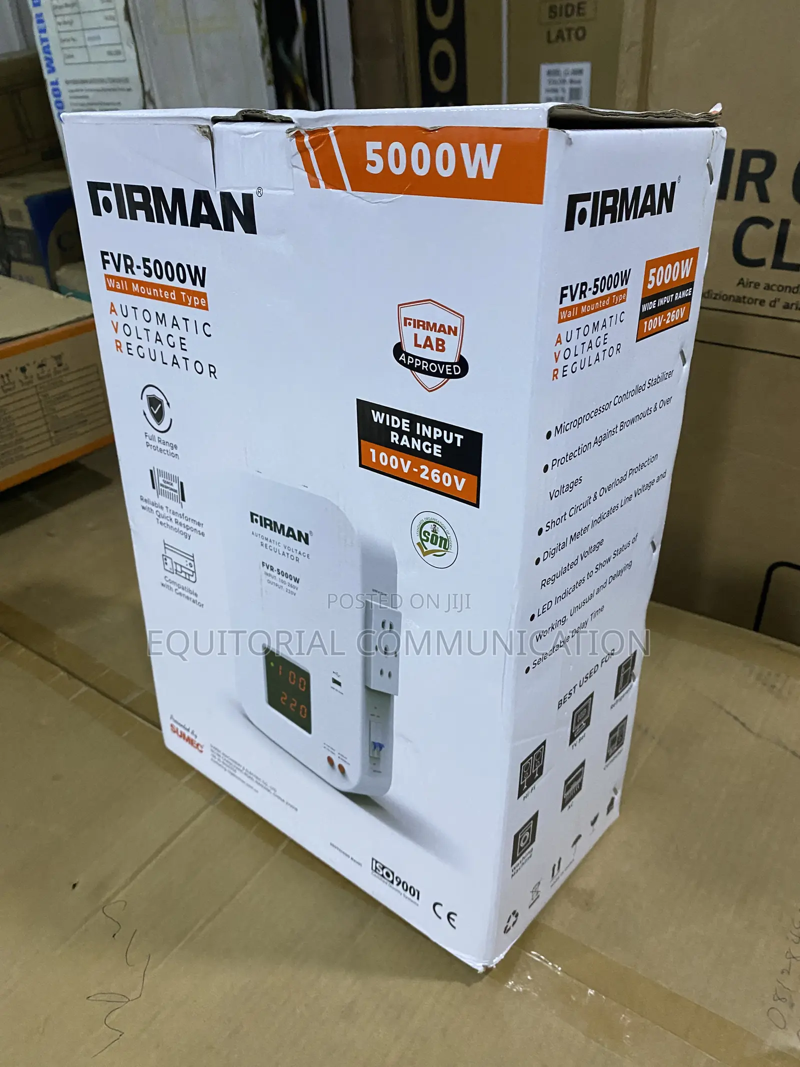 Firman 5000W Wall-Type AVR With 100v-260v Input Range