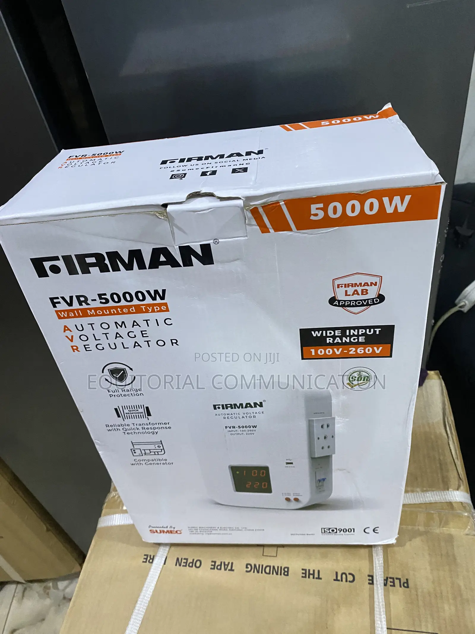 Firman FVR-5000W Electrical Power Stabilizer With Automatic Regulation
