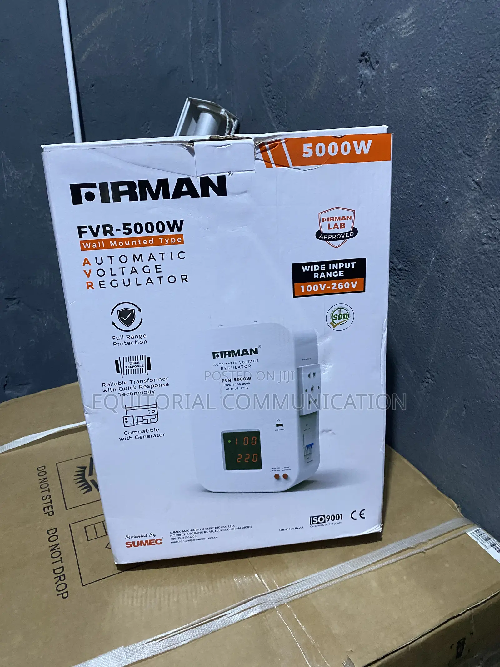 Firman 5000W Wall-Mounted Regulator for Voltage-Sensitive Equipment