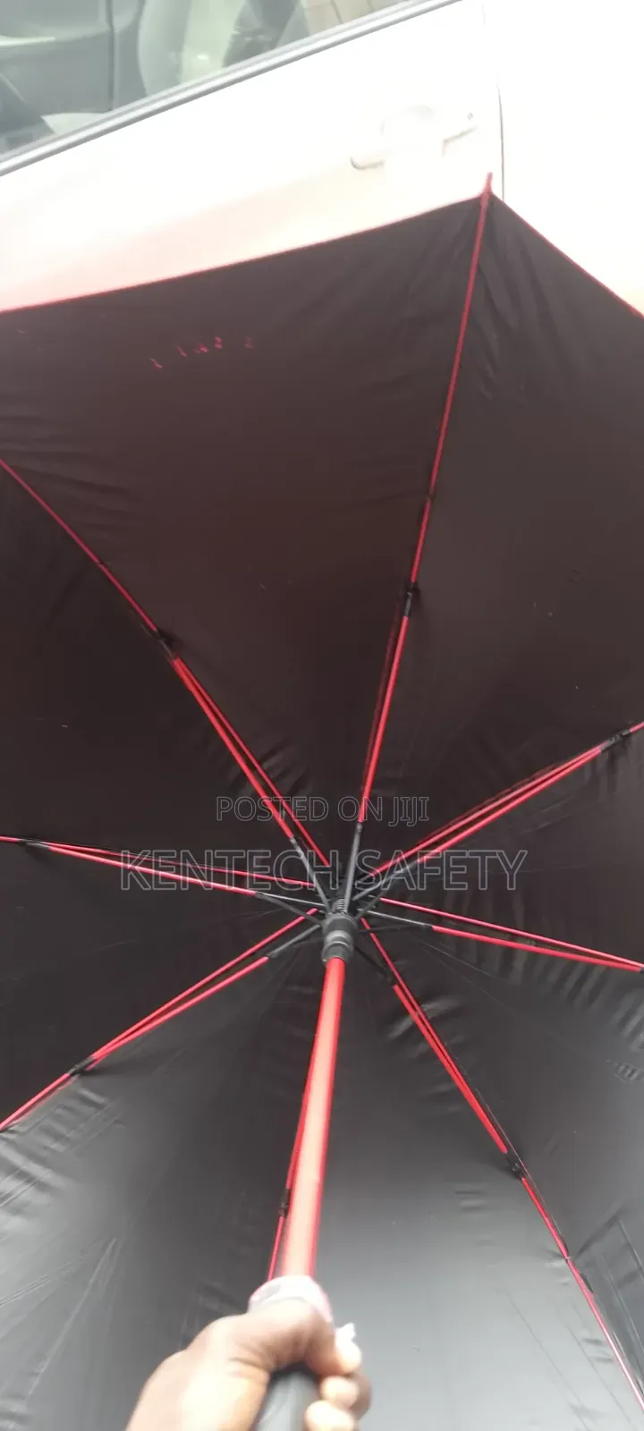 Red Handle Quality Umbrella Red Outside Black Inside