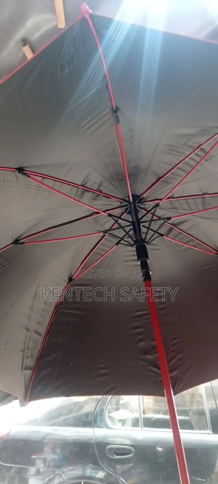 Red Handle Quality Umbrella Red Outside Black Inside