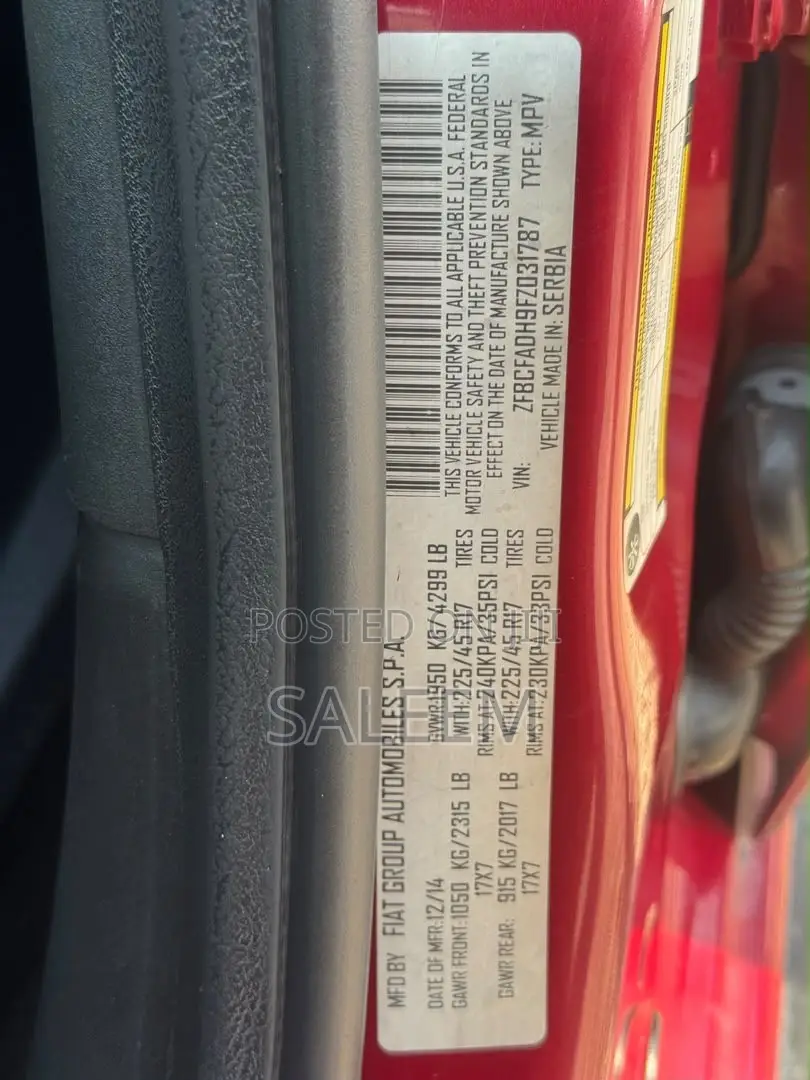 Fiat 500L 2015 Red