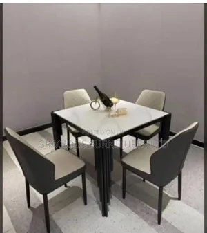 Modern 4 Seater Deluxe Marble Dining Set