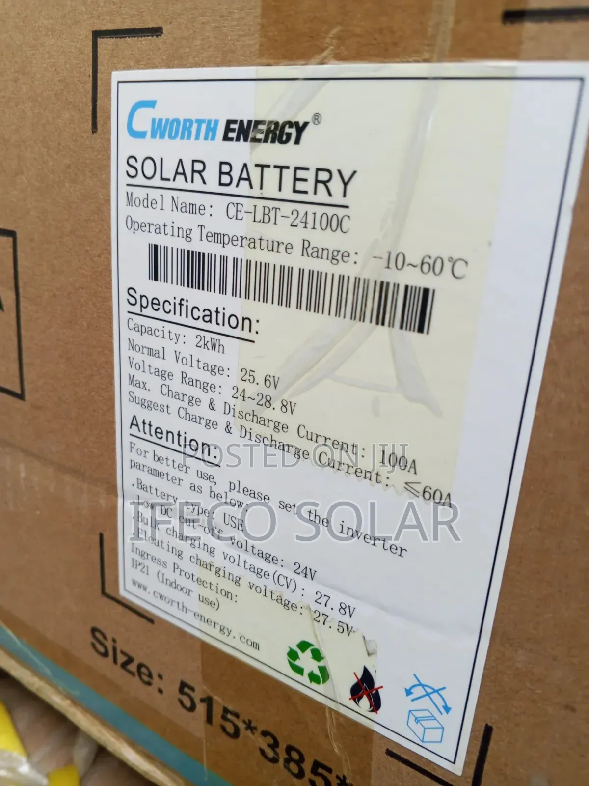 Cworth 2kwh Lithium Battery