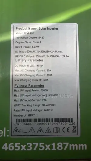 6.3kva 48v Hybrid Inverter
