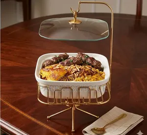 Gold Chafing Dish With Ceramic Insert 3L