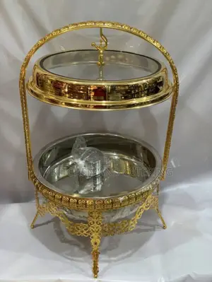 Gold Round Hanging Chafing Dish (Buffet Food Warmer)