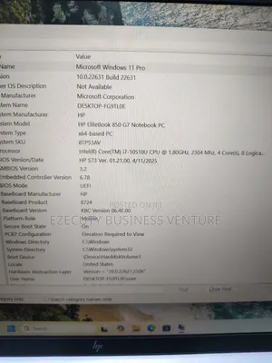 Laptop HP 8GB Intel Core i7 SSD 256GB