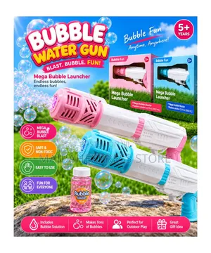 Mega Bubble Water Gun With Bubble Solution