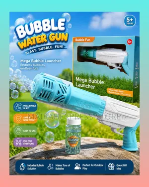 Mega Bubble Water Gun With Bubble Solution