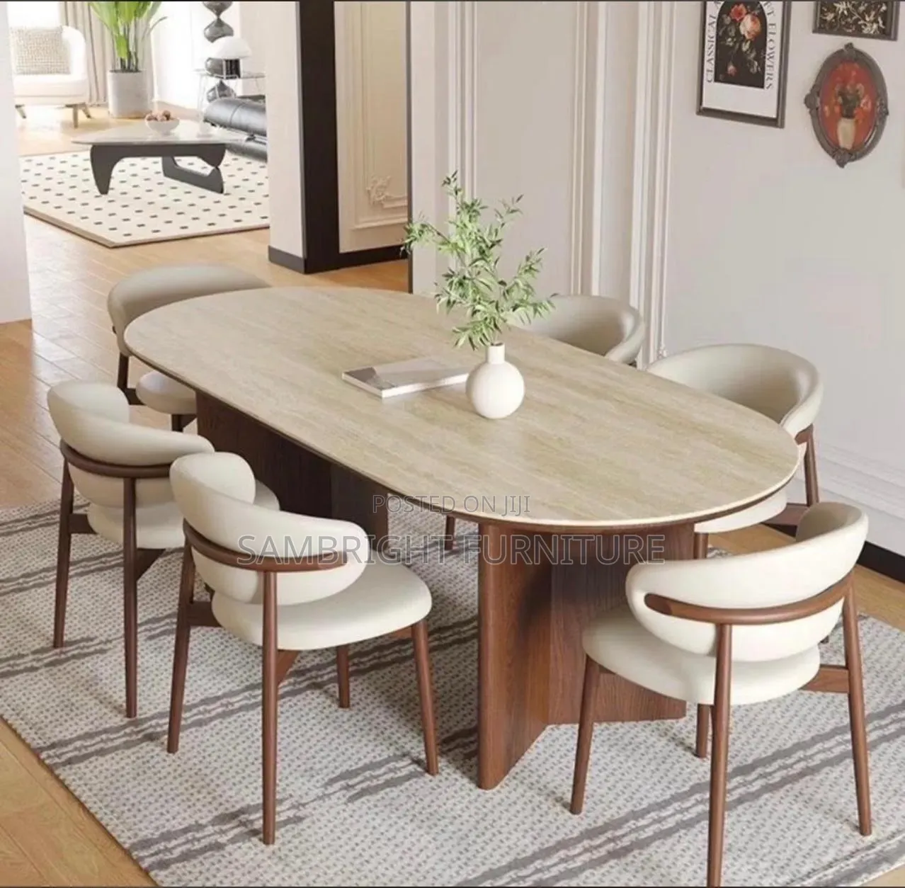 Oval Marble Top