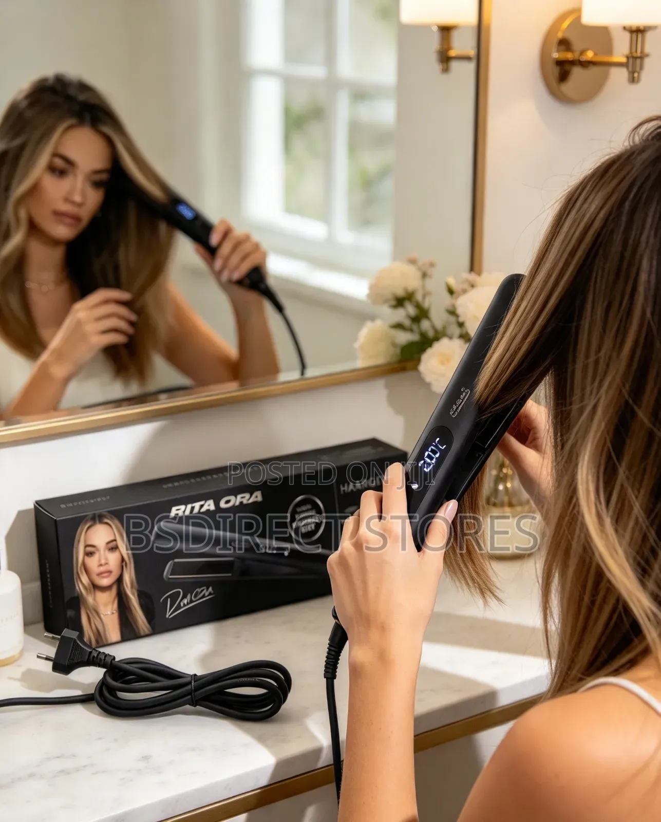 Rita Ora Autographed Ceramic Hair Straighteners With LED Display