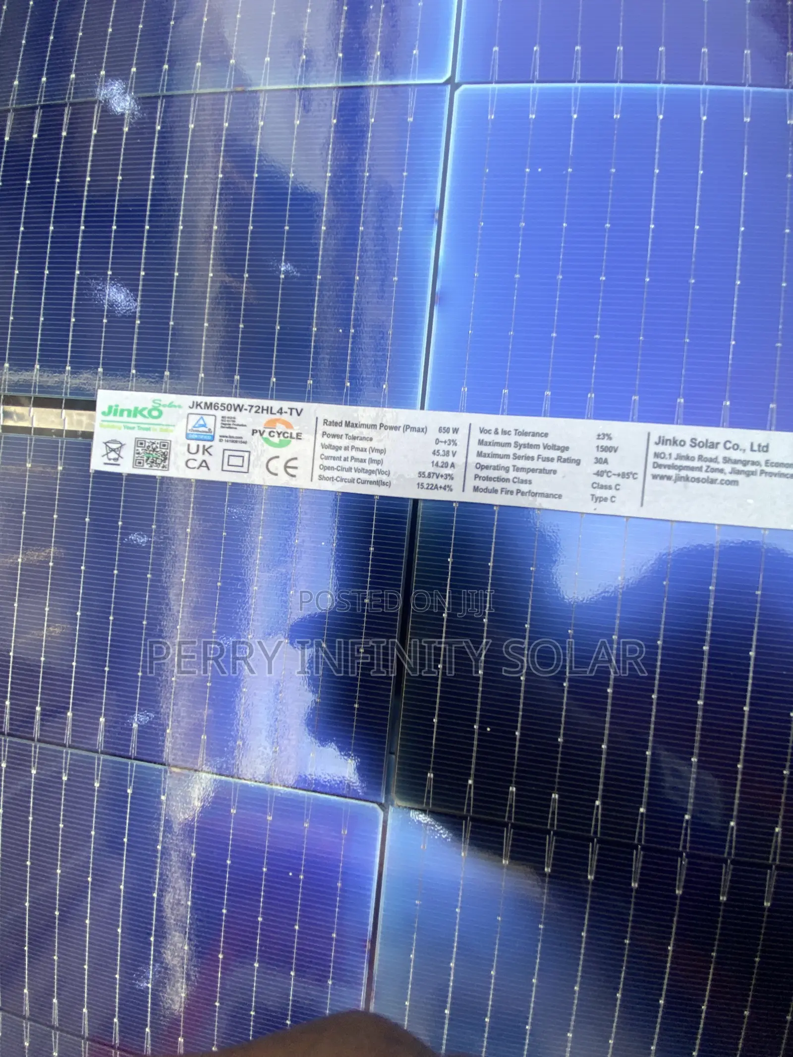 Jinko Solar Panel 650W High Efficiency Solar Panel