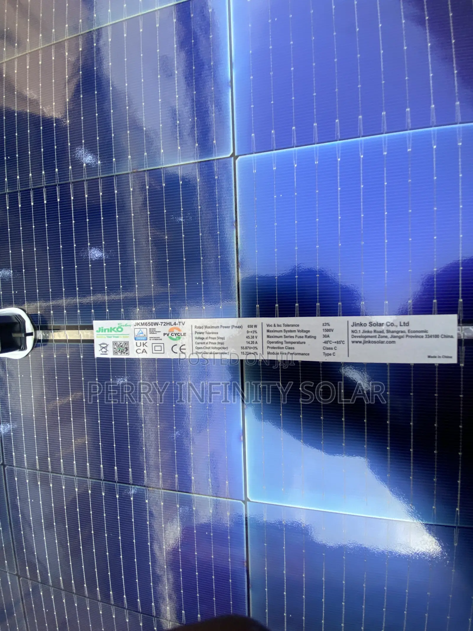 Jinko Solar Panel 650W High Efficiency Solar Panel