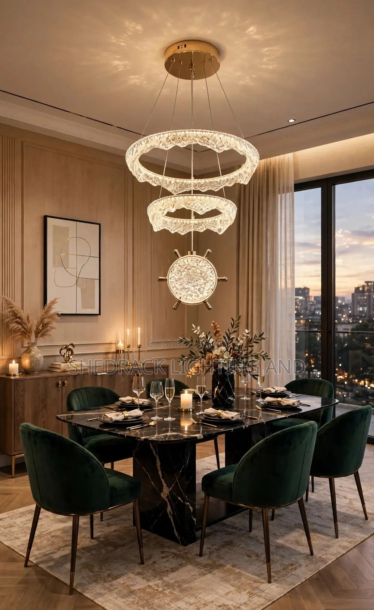 Modern Luxury 3-Tier Crystal Chandelier