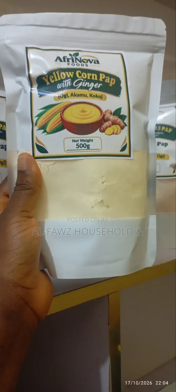 Yellow Corn Pap With Ginger