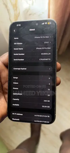 Apple iPhone 15 Pro Max 256 GB Gray