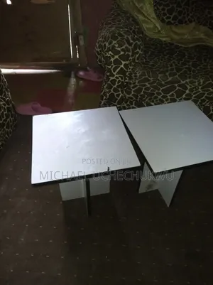 Two White Stools