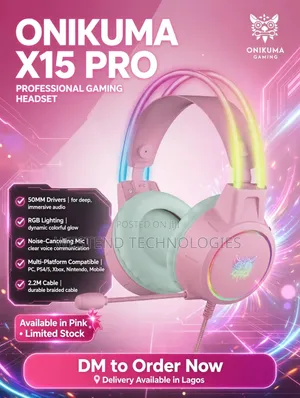 Onikuma X15 Pro Professional ANC Gaming Headset With RGB Light & Mic