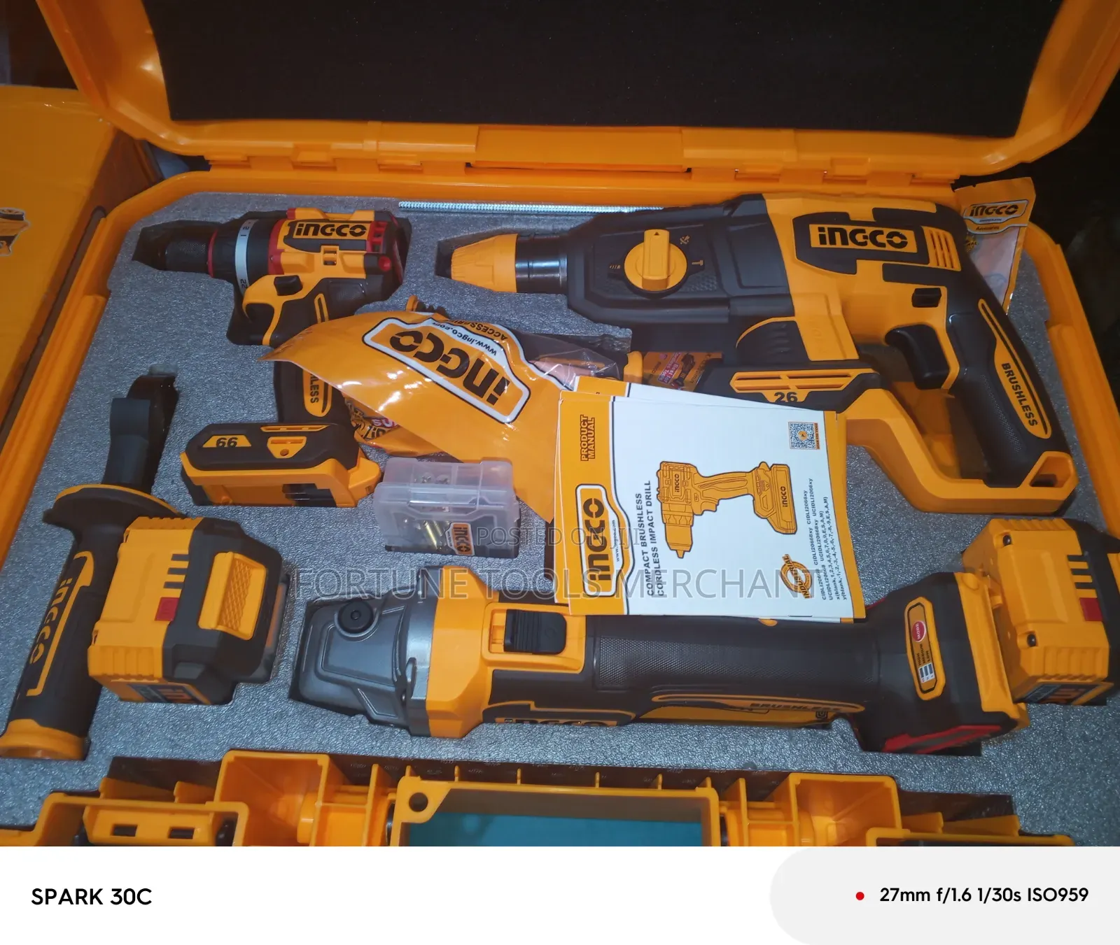 Ingco 3 in 1 Combo (Cordless Drill/Grinder/Hammer Drill)