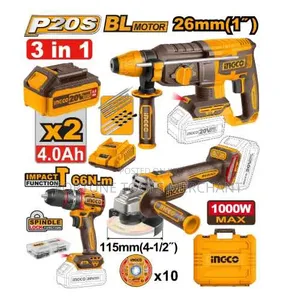 Ingco 3 in 1 Combo (Cordless Drill/Grinder/Hammer Drill)