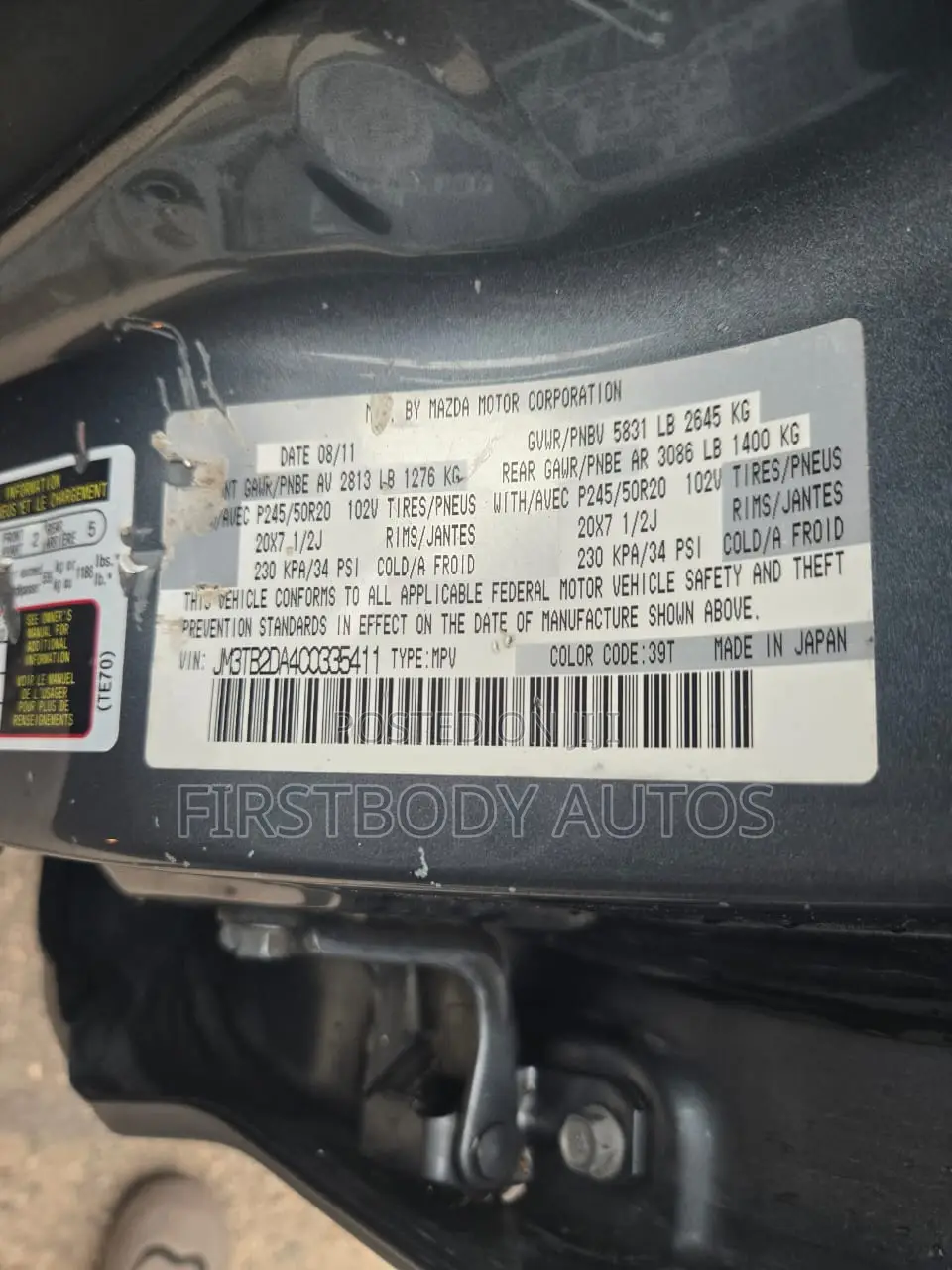 Mazda CX-9 2012 Gray