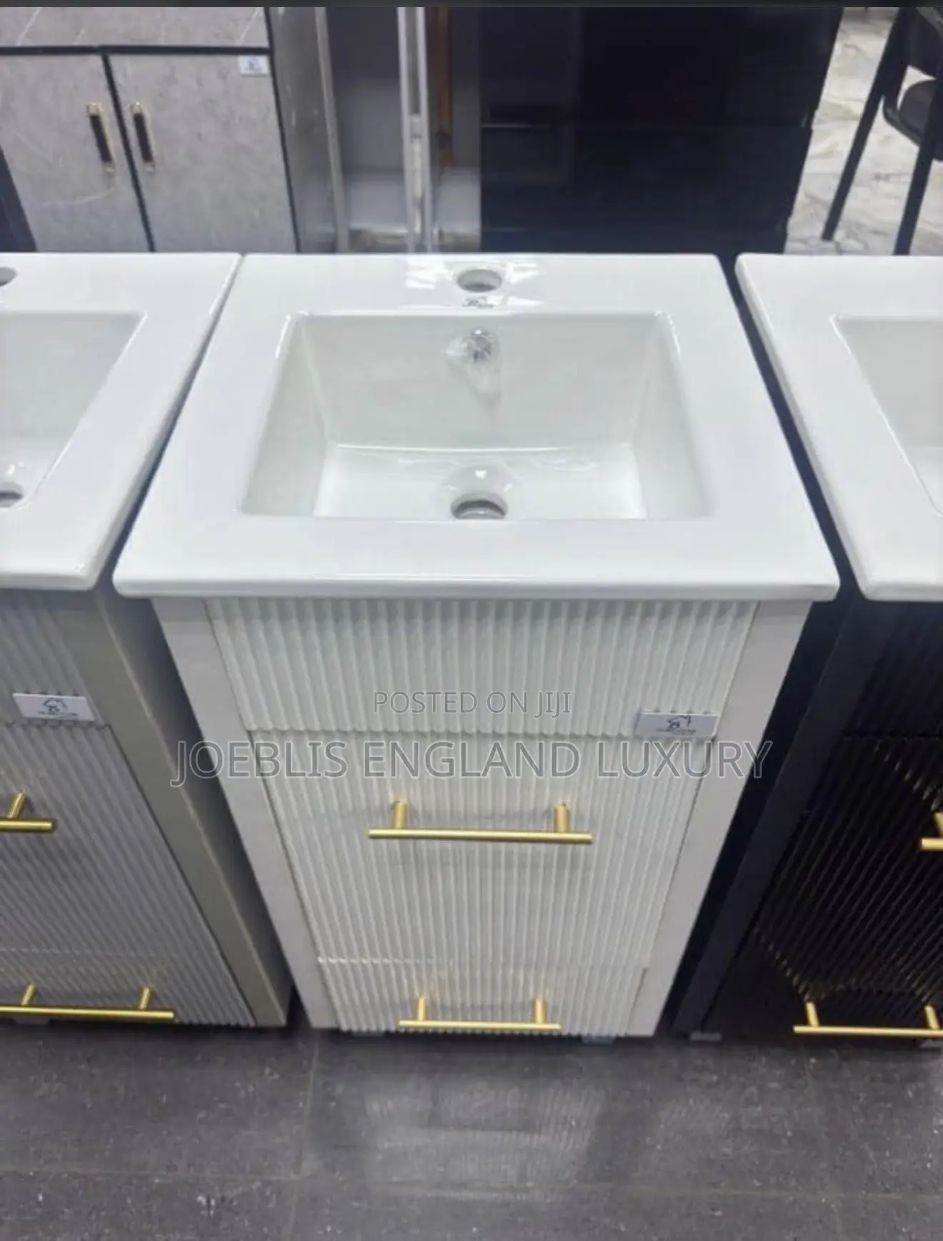 White Cabinet Basin