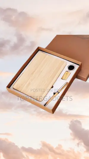 3in1 Bamboo Corporate Gift Set(pen, Flash, Notepad)