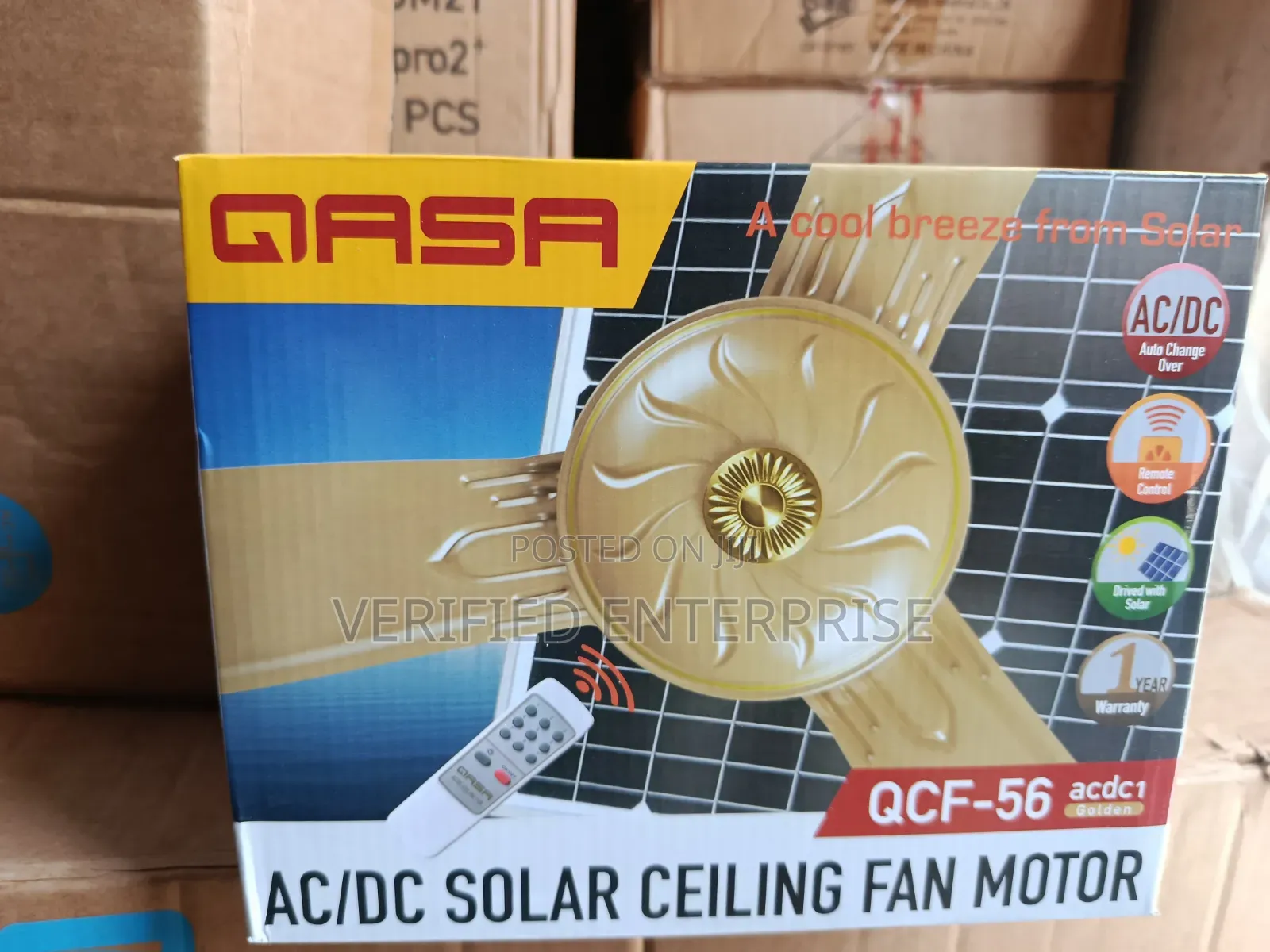 Solar Ceiling Fan - 56"
