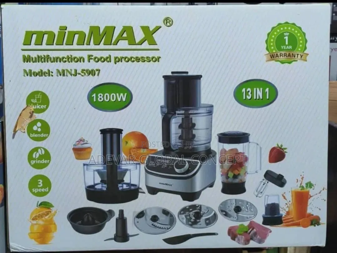 MinMax 13 in 1 Multifunctional Food Processor - 1800 Watts