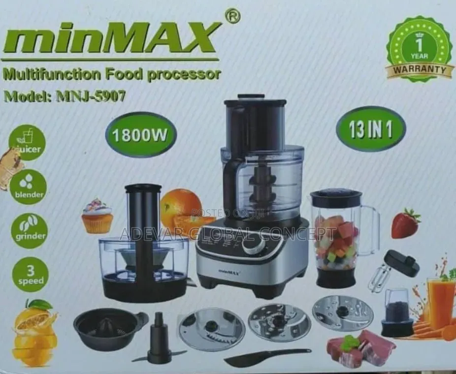 MinMax 13 in 1 Multifunctional Food Processor - 1800 Watts