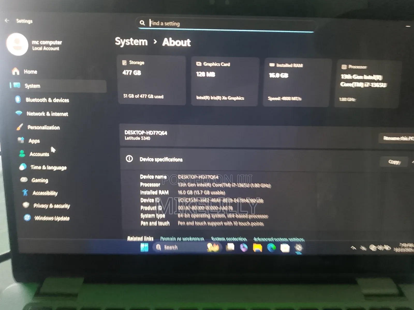 Laptop Dell Latitude 5340 16GB Intel Core i7 SSD 512GB