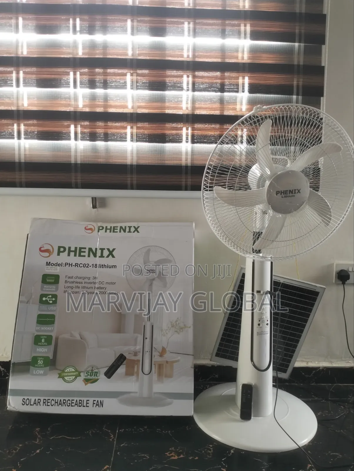 Phenix Solar & Electronic Rechargeable Fan,