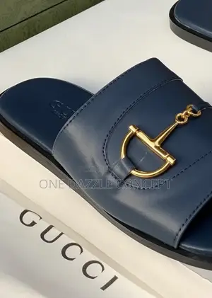 Gucci Leather Slide With Horsebit