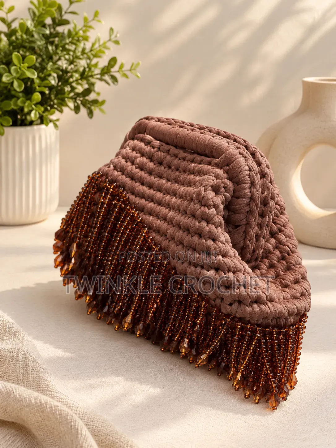 Crochet Beaded Clutch Purse