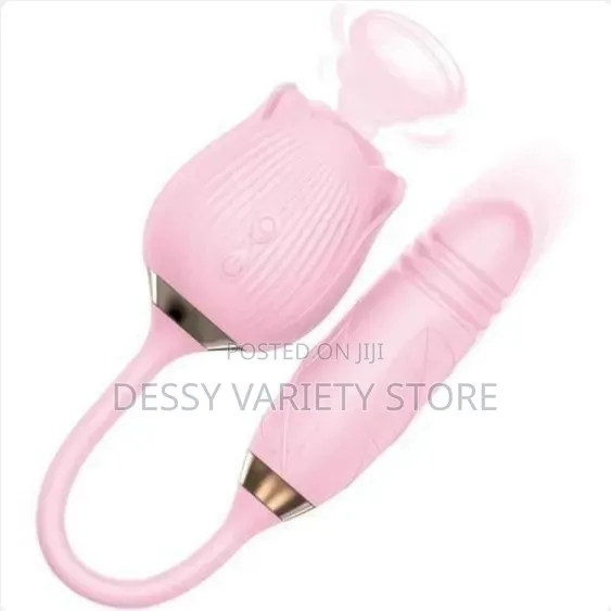 USB Charging Two-in-One Automatic Retractable Rose Vibrator