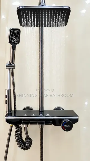 Luxury Piano Shower Set With Rainfall